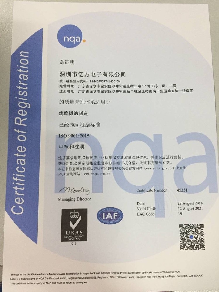 ISO9001管理體系認證